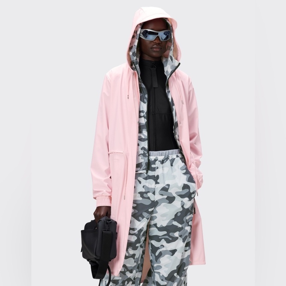 RAINS String Parka Candy Pink Small NWT